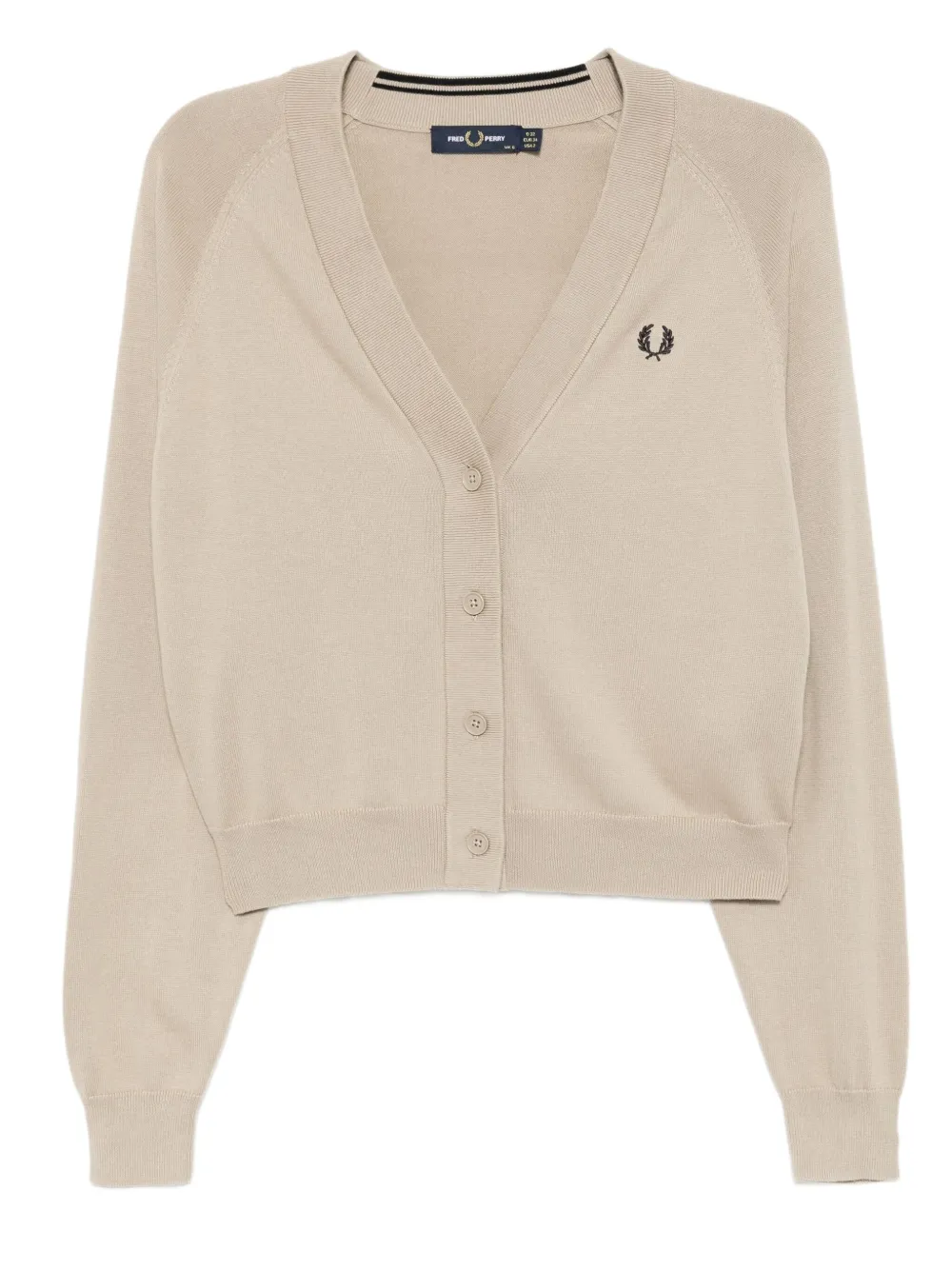 Fred Perry Vest met geborduurd logo Beige