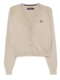 Fred Perry logo-embroidered cardigan - Neutrals