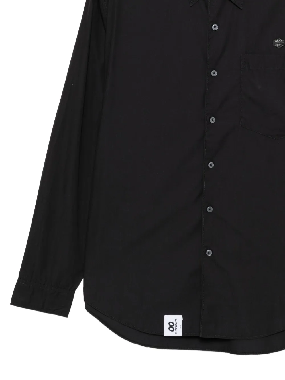 CHOCOOLATE Overhemd met logopatch Zwart