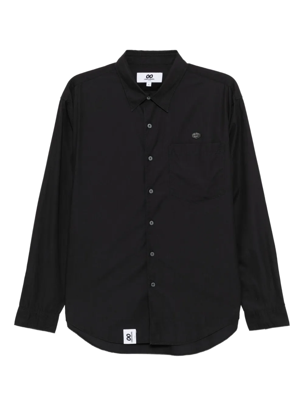 CHOCOOLATE Overhemd met logopatch Zwart