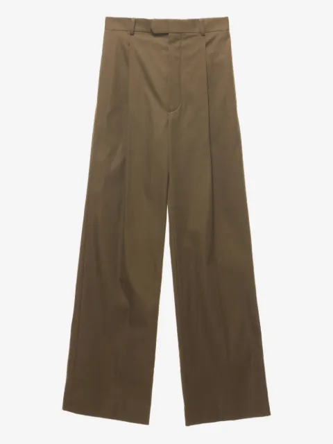 Carven pleated-front cotton trousers
