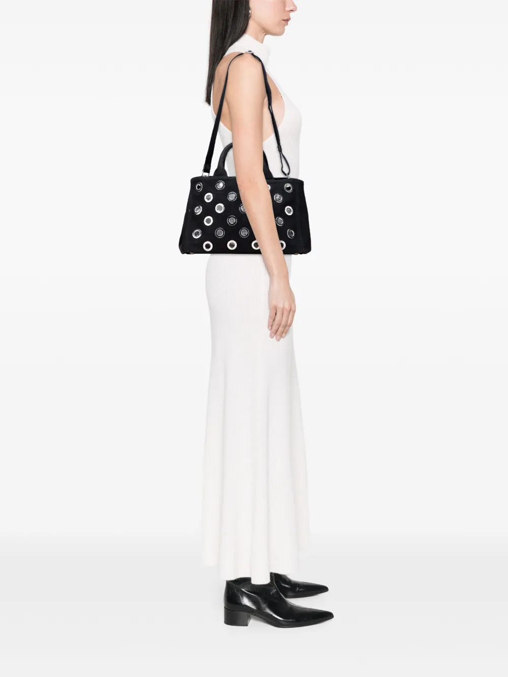 Prada Pre-Owned 2013-2025 Canvas Canapa Grommet satchel | Pre-Owned | Image 2