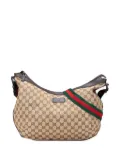 Gucci Pre-Owned 2000-2015 Medium GG Canvas Web Half Moon crossbody bag - Brown