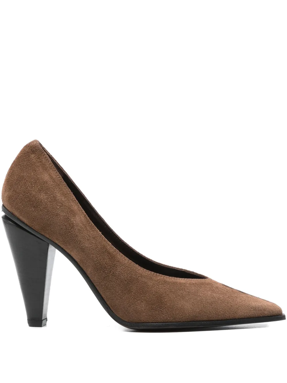 Roberto Festa 95mm pointed-toe cone-heel pumps Brown