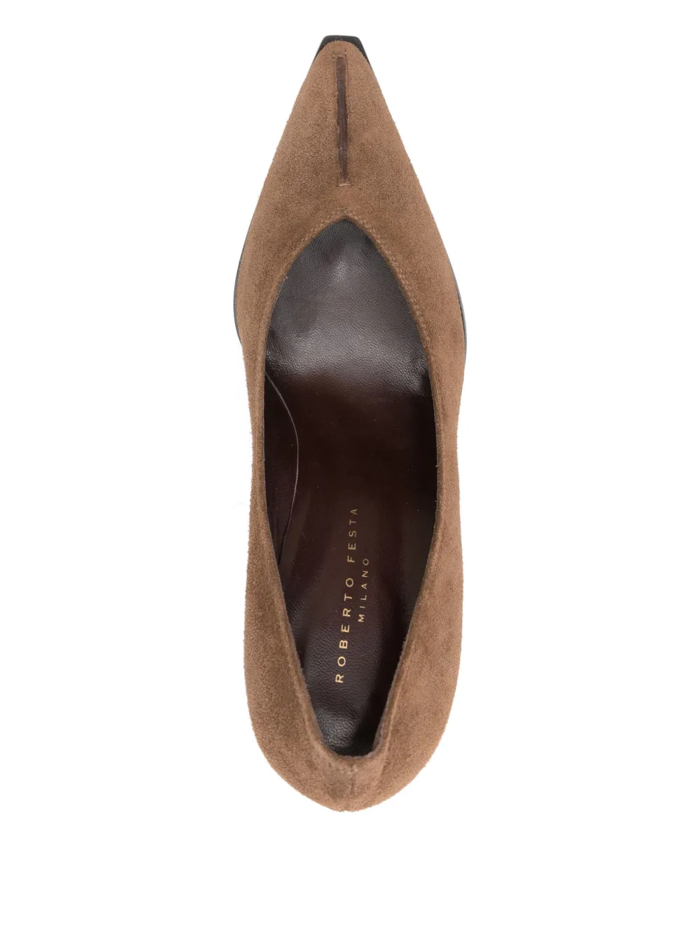 Roberto Festa 95mm Pointed-toe Cone-heel Pumps In Brown