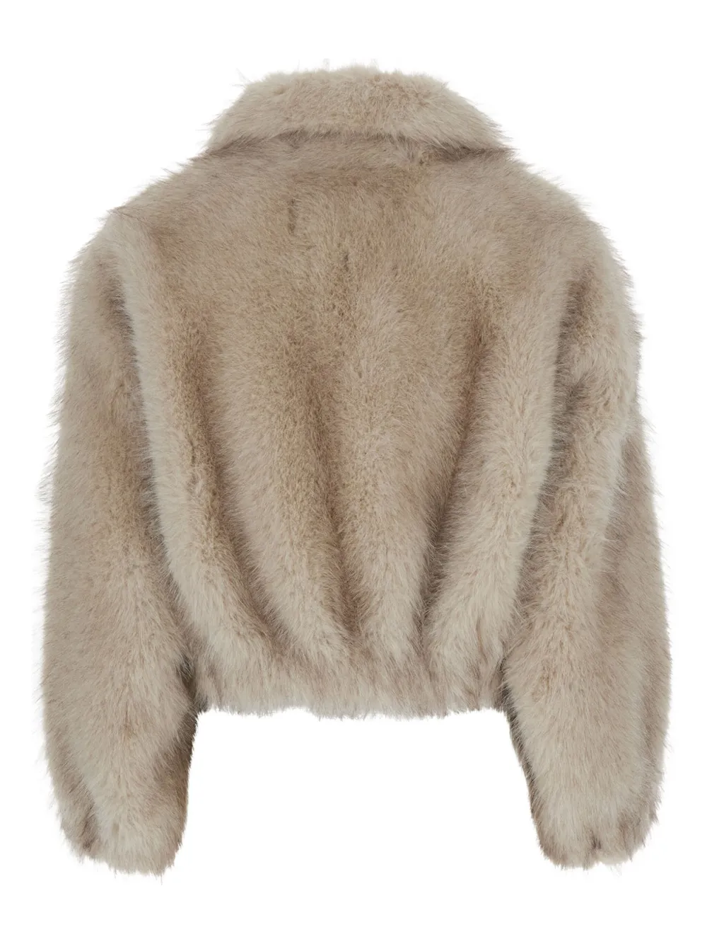 VALENTINI 1972 Jack van imitatiebont met kraag Beige
