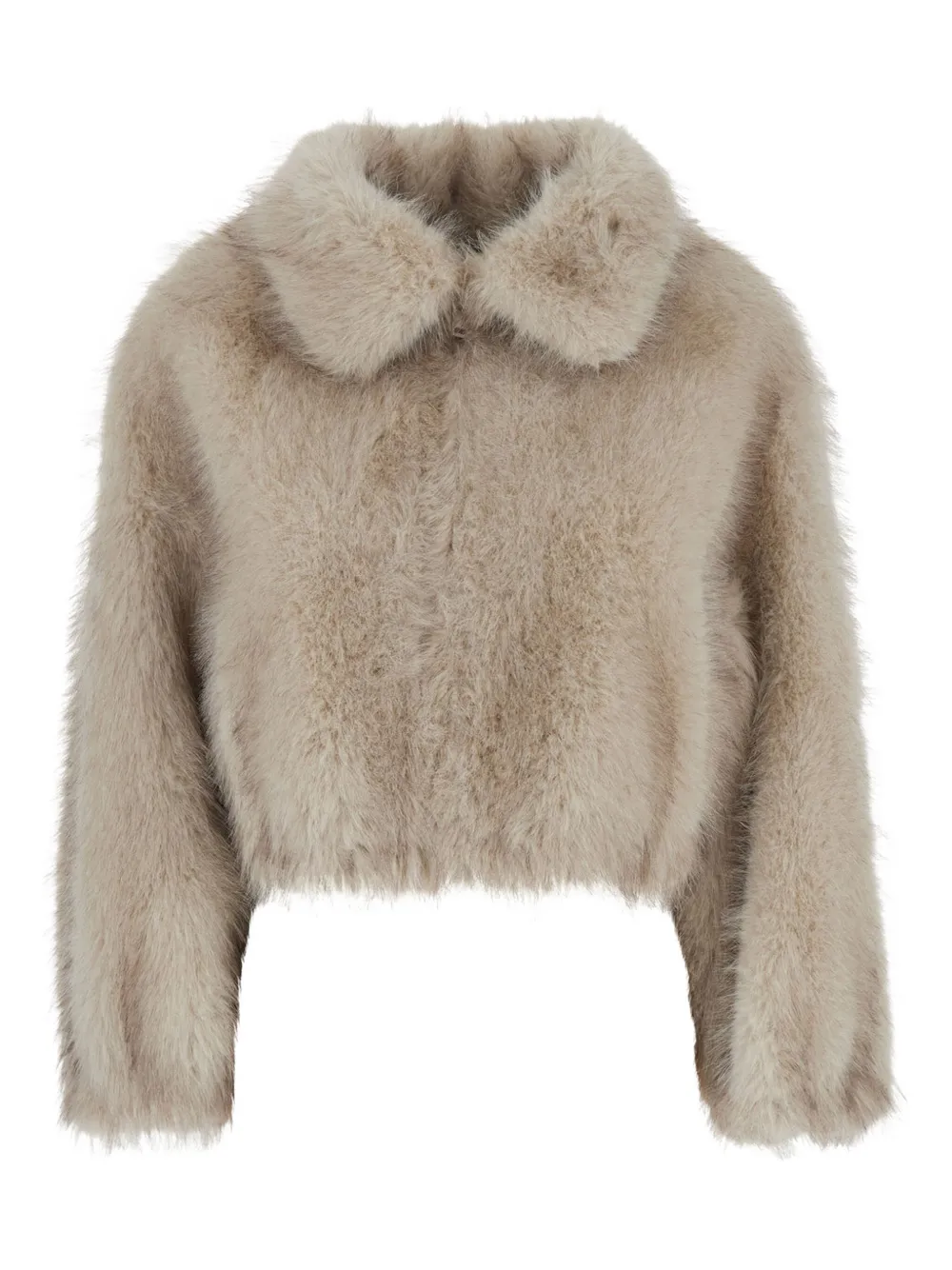 VALENTINI 1972 Jack van imitatiebont met kraag Beige
