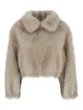 VALENTINI 1972 collared faux-fur jacket - Neutrals