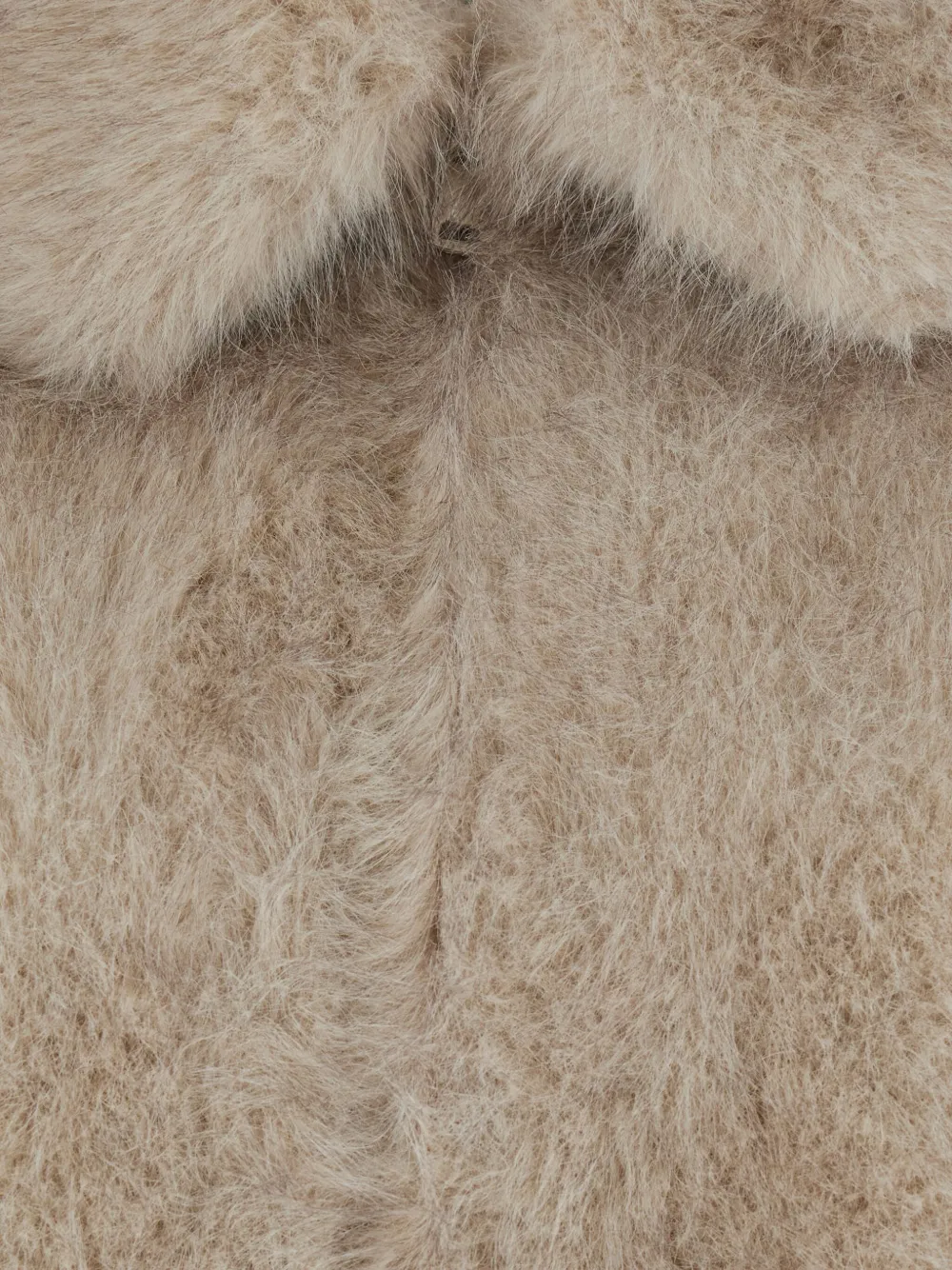 VALENTINI 1972 Jack van imitatiebont met kraag Beige
