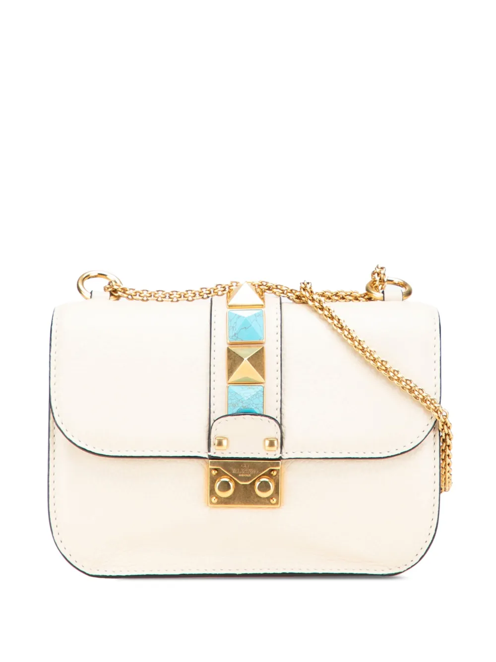 2000-2017 Small Leather Rockstud Glam Lock crossbody bag