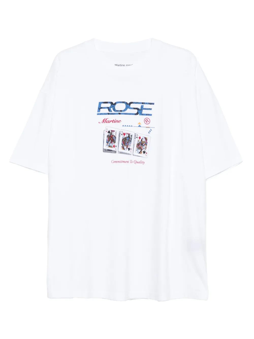 Martine Rose playing-card graphic T-shirt Wit