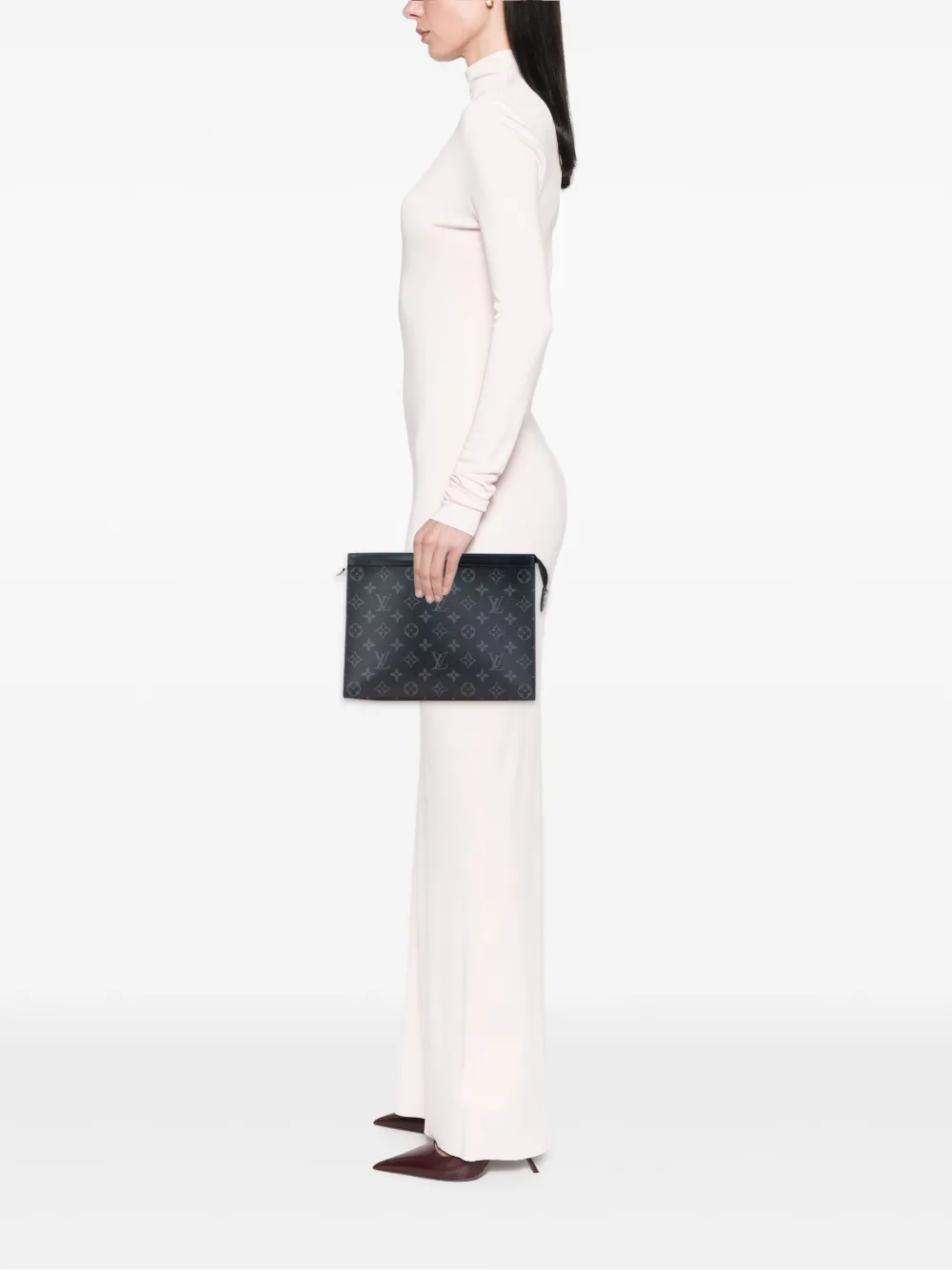 Louis Vuitton Pre-Owned 2019 Monogram Eclipse Pochette Voyage MM clutch bag | Pre-Owned | Image 2
