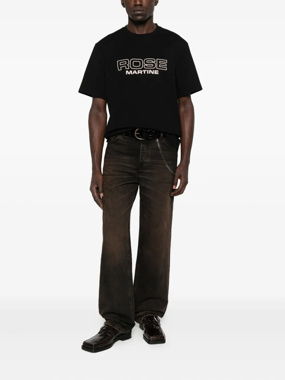Martine Rose T-shirt met logoprint Zwart