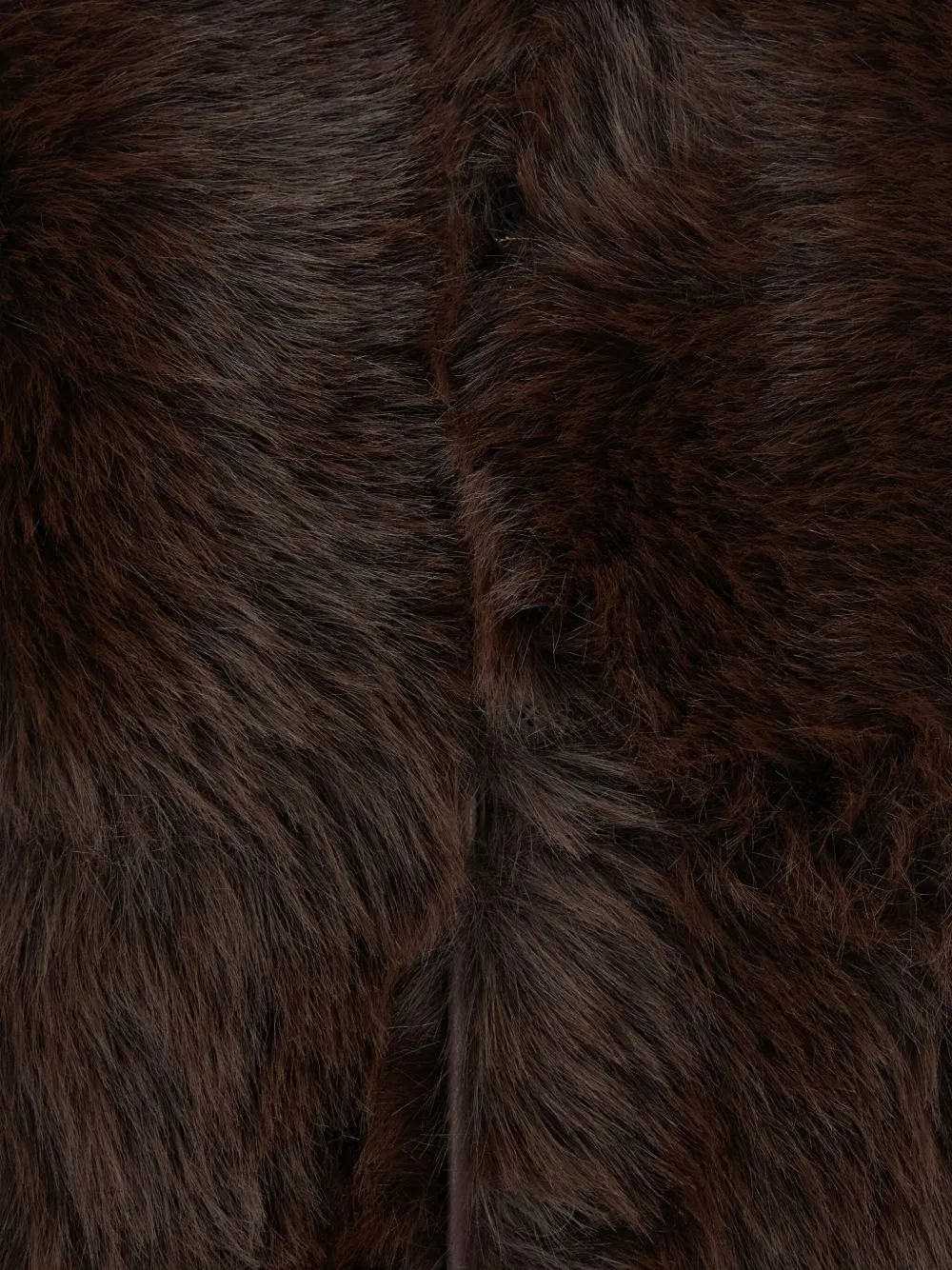 Urbancode Long Coat Faux Fur Reversible In Brown