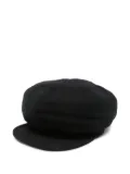Yohji Yamamoto wool flat-top cap - Black