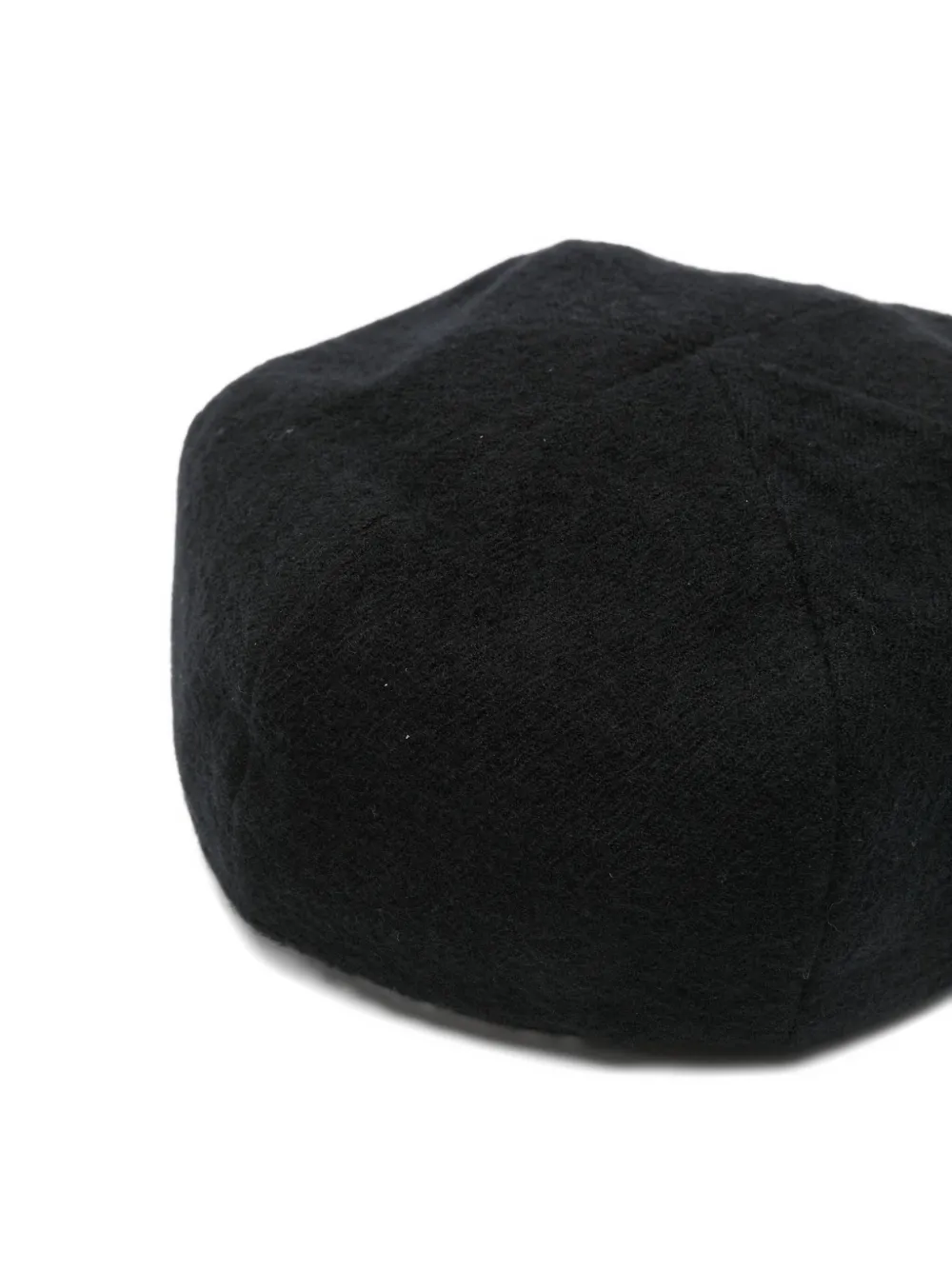 Yohji Yamamoto wool flat-top cap - Zwart