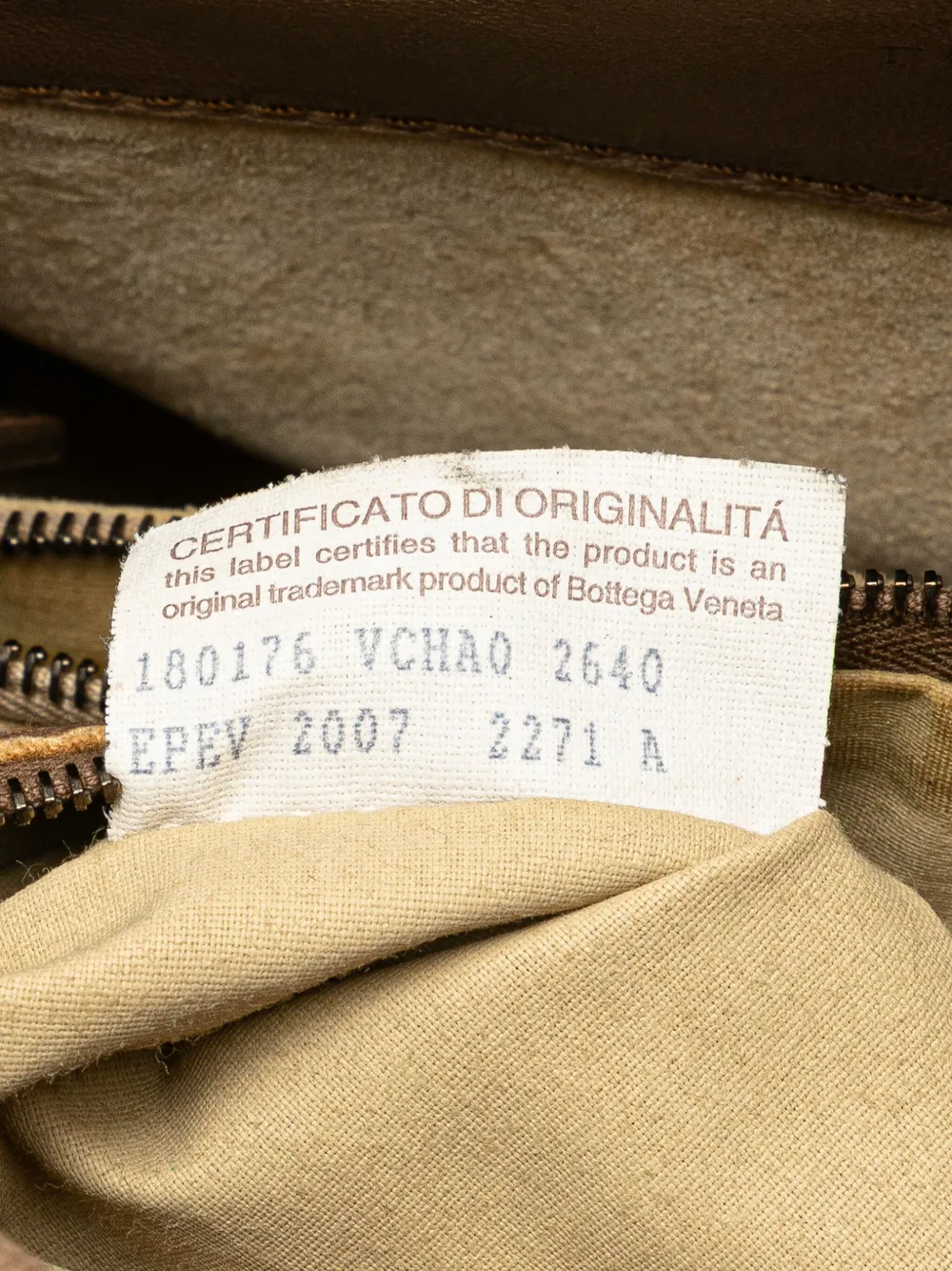 Pre-owned Bottega Veneta 2007 Small Nappa Gradient Intrecciato Handbag In Brown