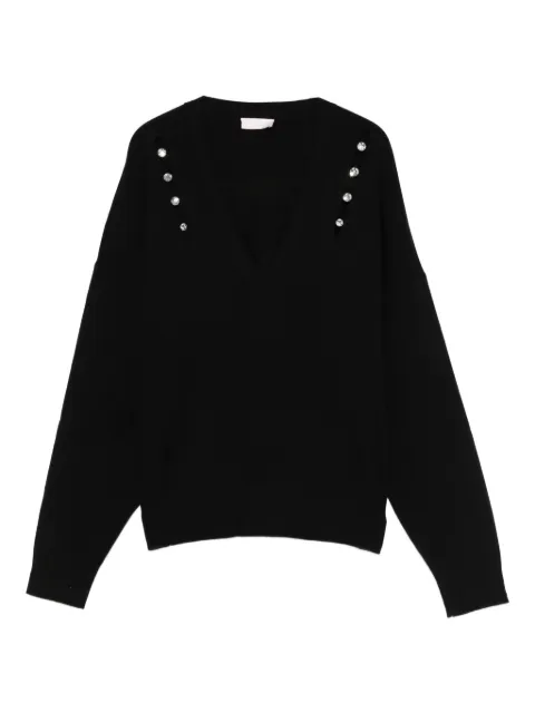 LIU JO embellished v-neck sweater