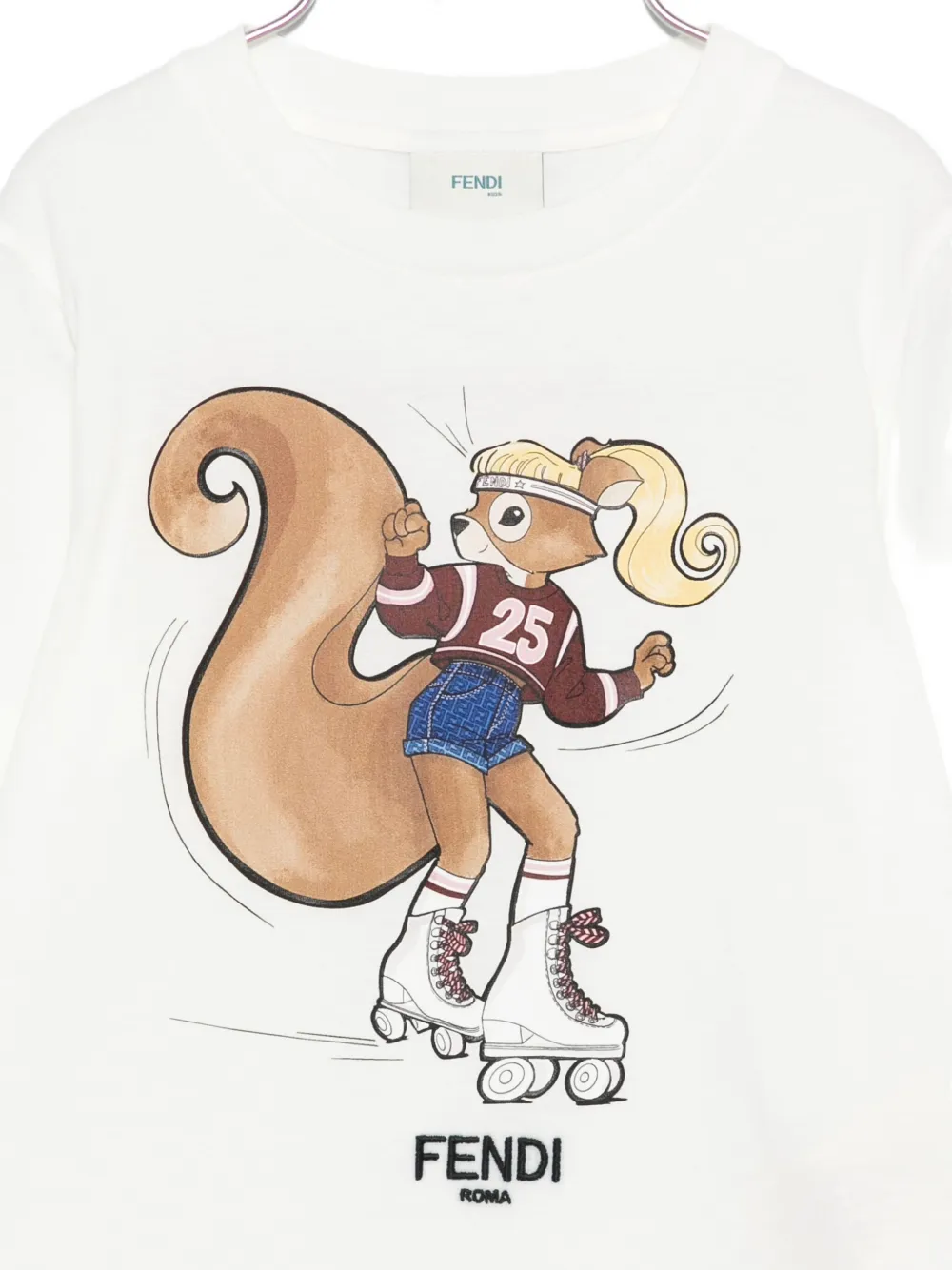 Fendi Kids T-shirt met grafische print Wit