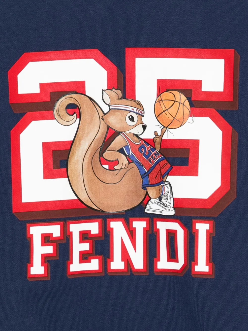 Fendi Kids Sweater met ronde hals Blauw