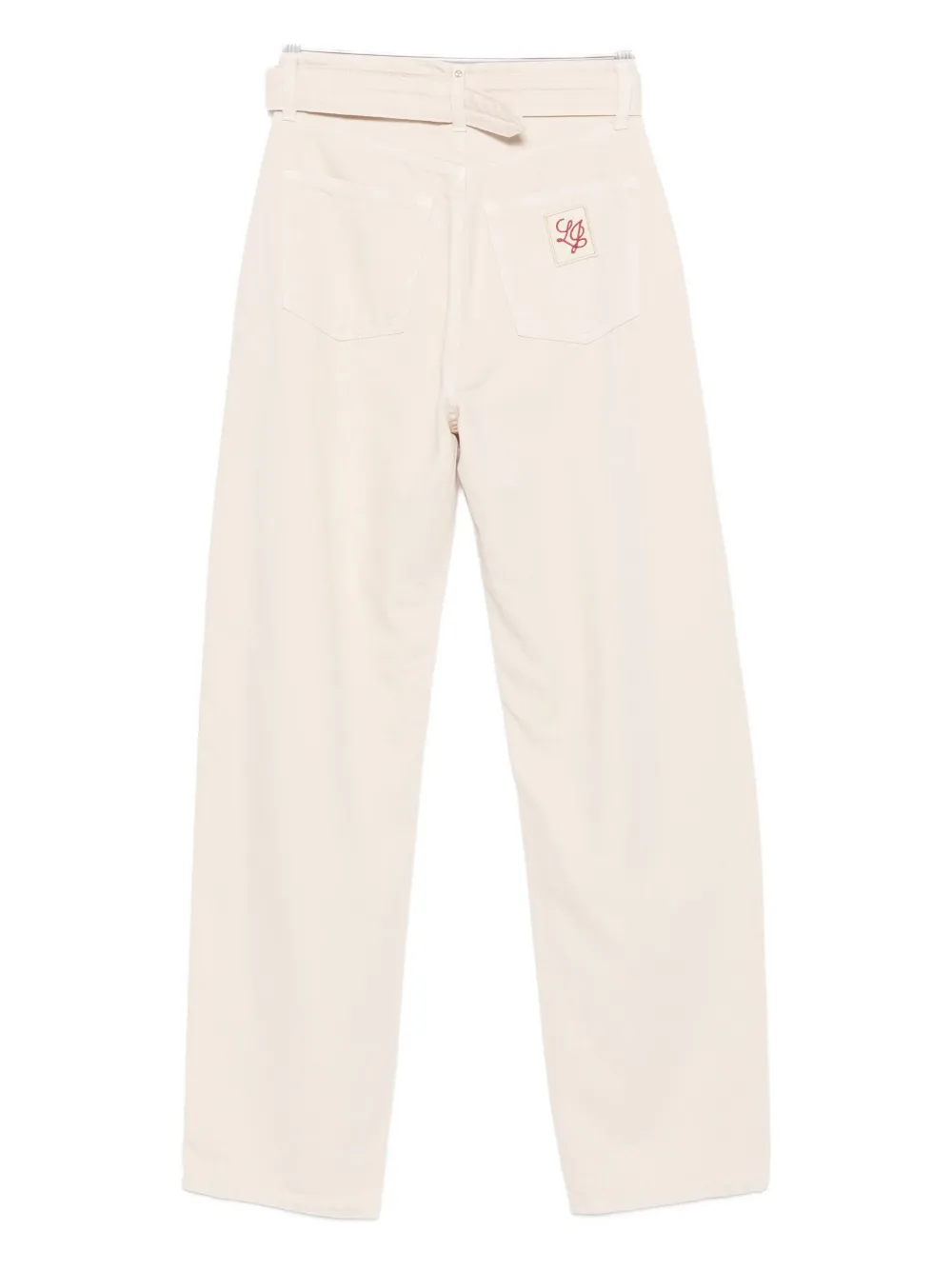 Liu •jo Belted Straight-leg Jeans In Neutral