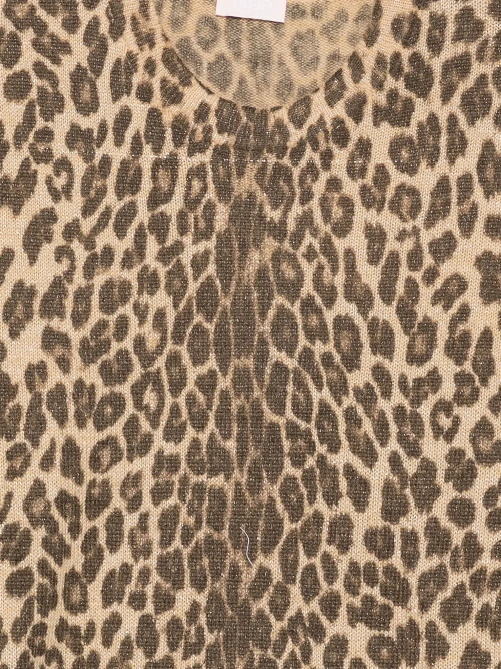 Liu •jo Leopard Print Crew-neck Sweater In Brown