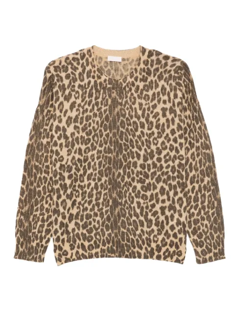 LIU JO leopard print crew-neck sweater