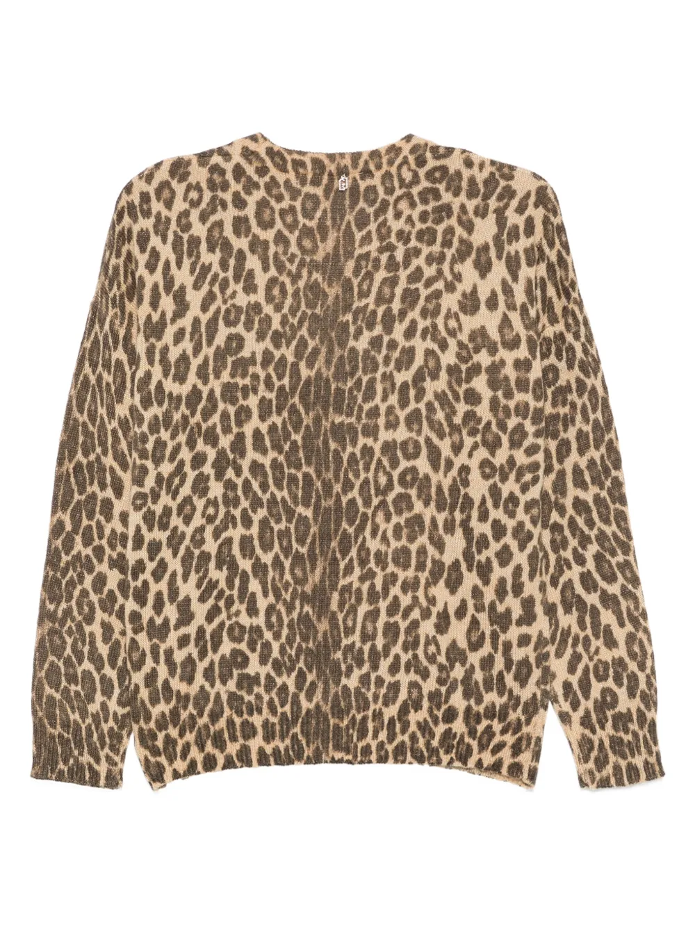 LIU JO leopard print crew-neck sweater | Knitted Sweaters | Image 2