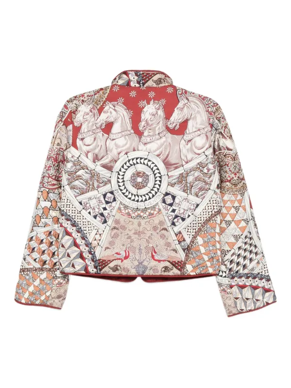 90s HERMES Reversible Silk Bomber Jacket Hermes bomber jacket silk