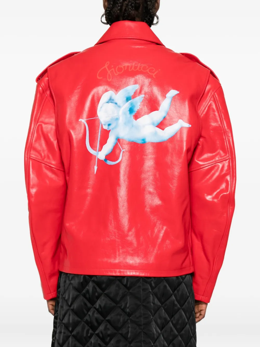 Fiorucci Flap-pockets Leather Jacket In Red