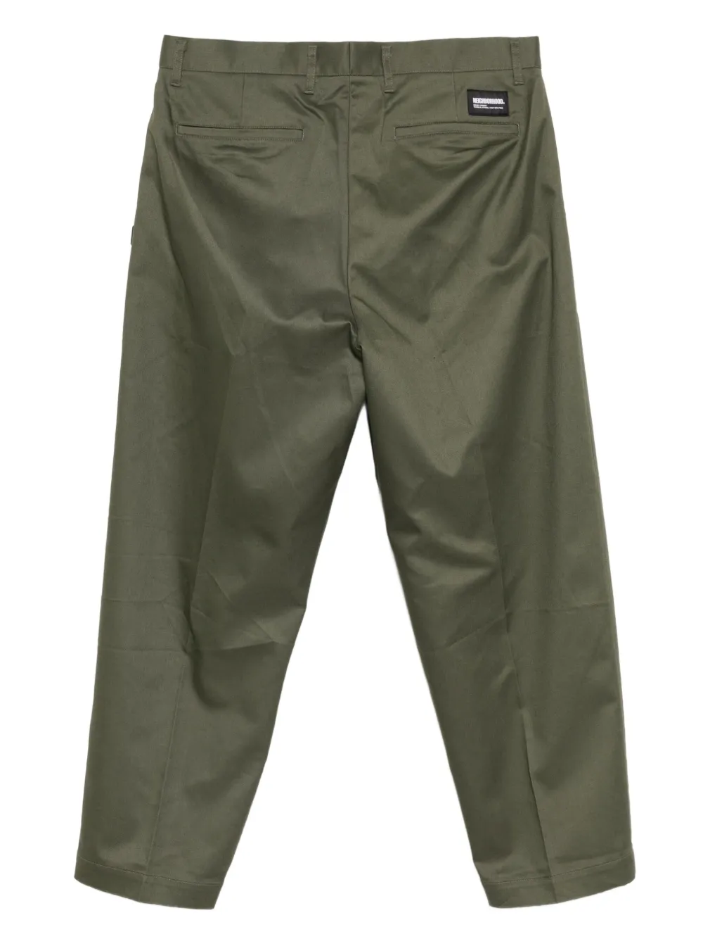 Neighborhood Broek met toelopende pijpen en logopatch - Groen