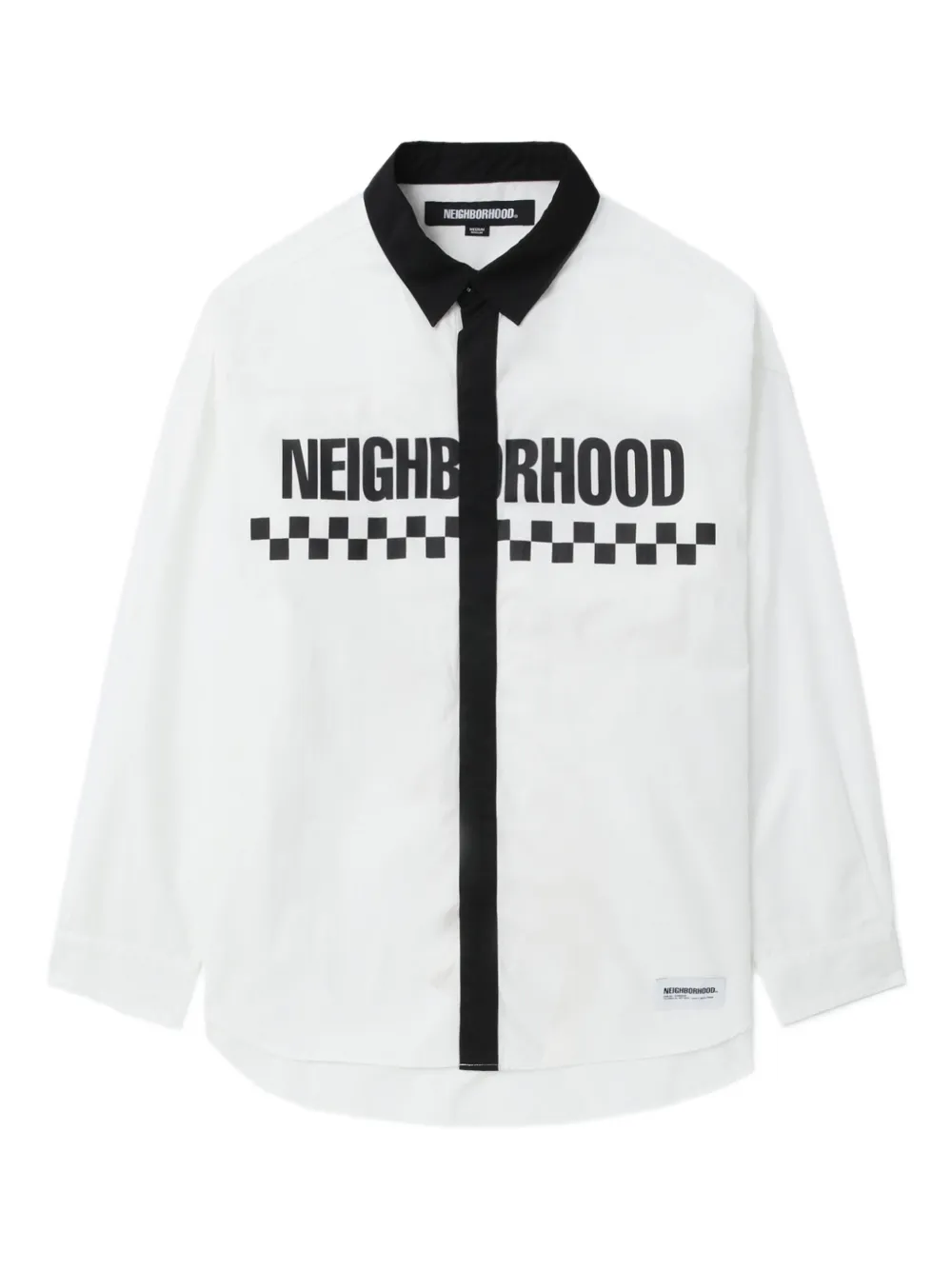 Neighborhood check-print cotton shirt - ホワイト Neighborhood check-print cotton shirt - ホワイト