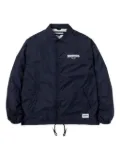 Neighborhood logo-patch zip-fastening jacket - Blue