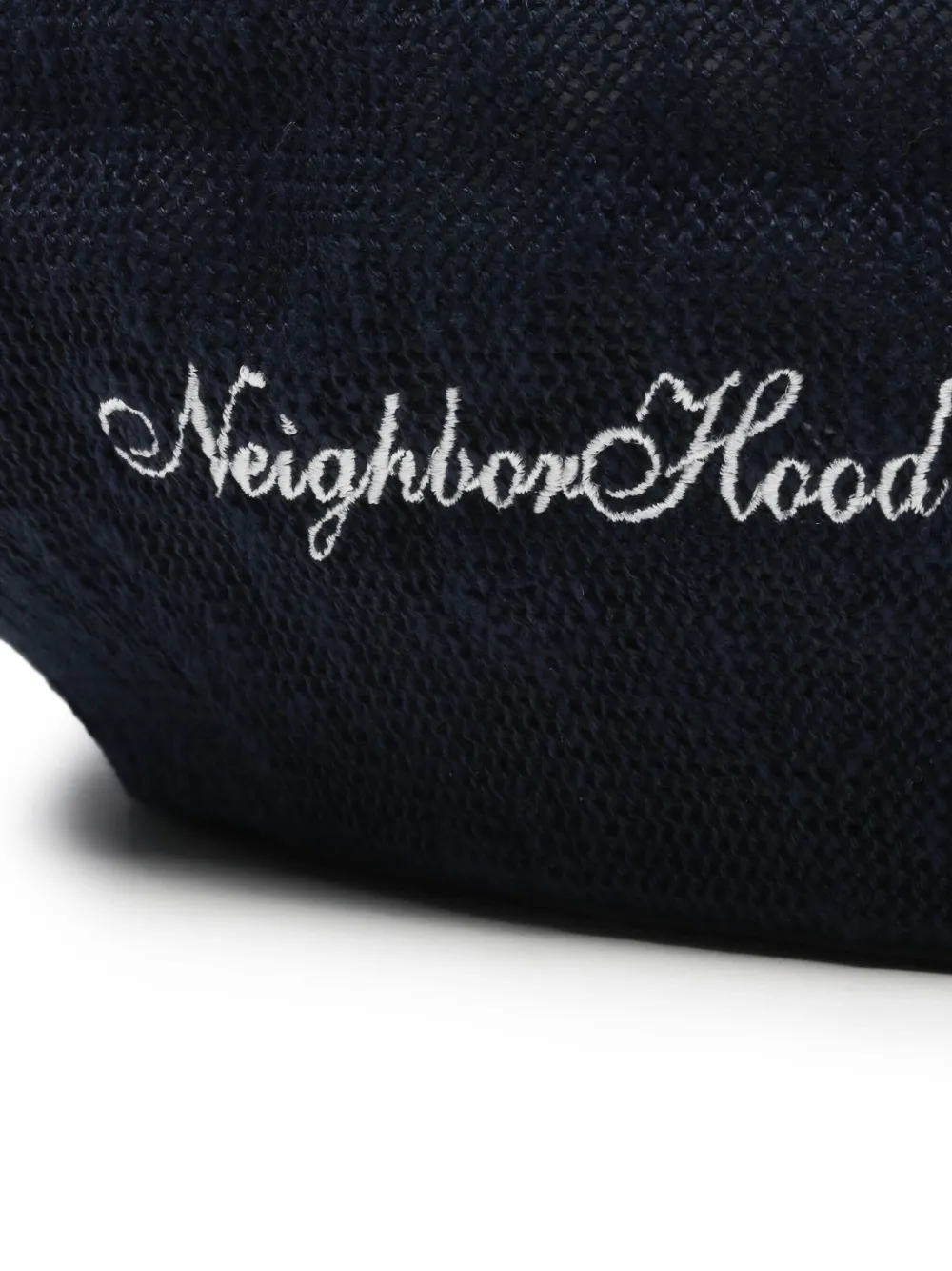 Neighborhood Baret van katoenblend met borduurwerk Blauw