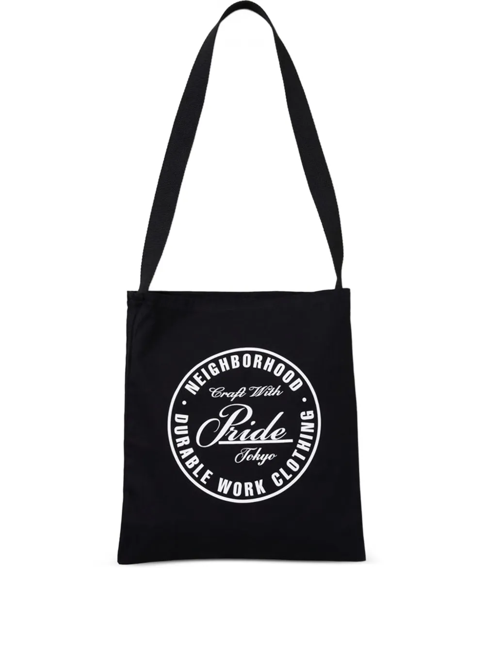 Neighborhood logo-print tote bag - ブラック Neighborhood logo-print tote bag - ブラック