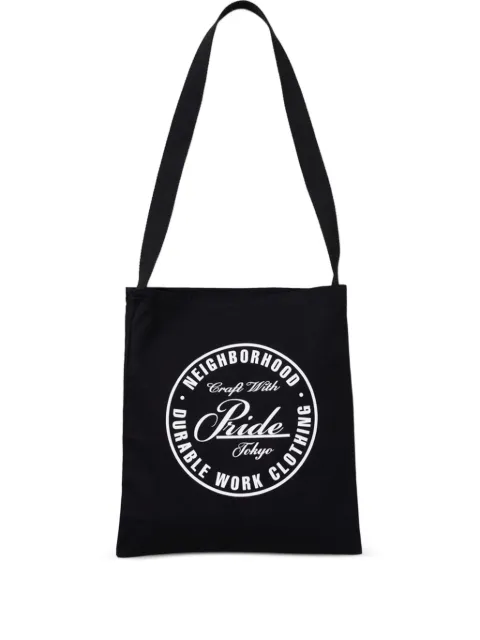 Neighborhood logo-print tote bag