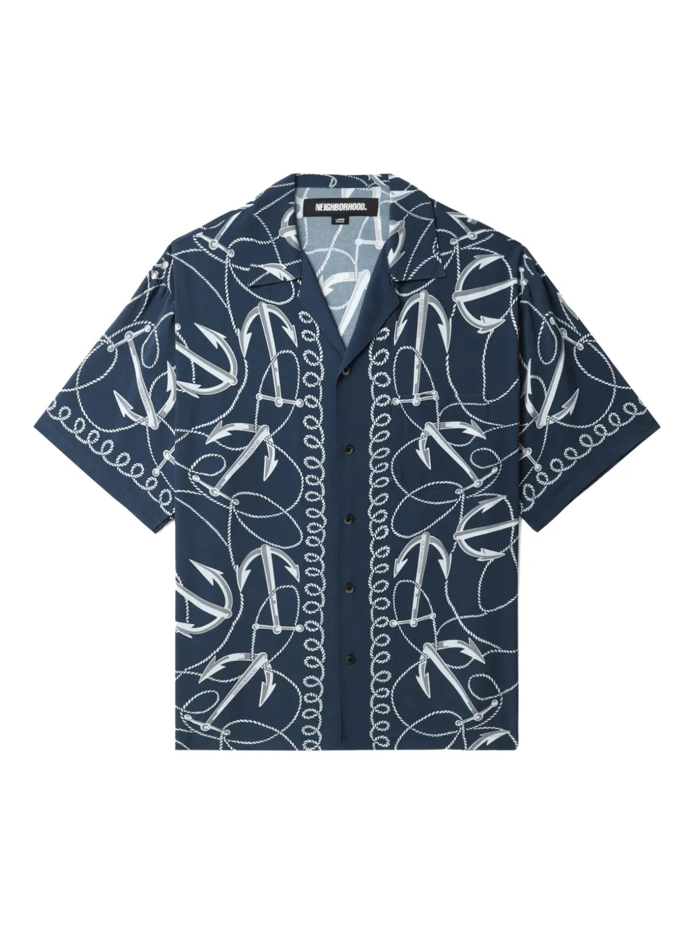 Neighborhood overhemd met korte mouwen Blauw