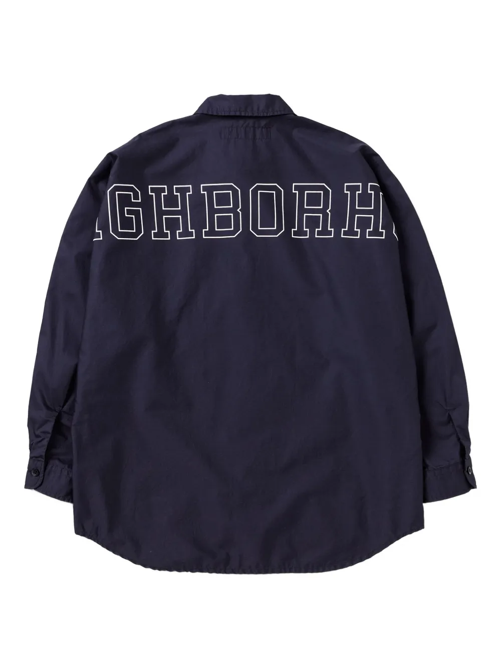 Neighborhood back-logo cotton shirt - Blauw