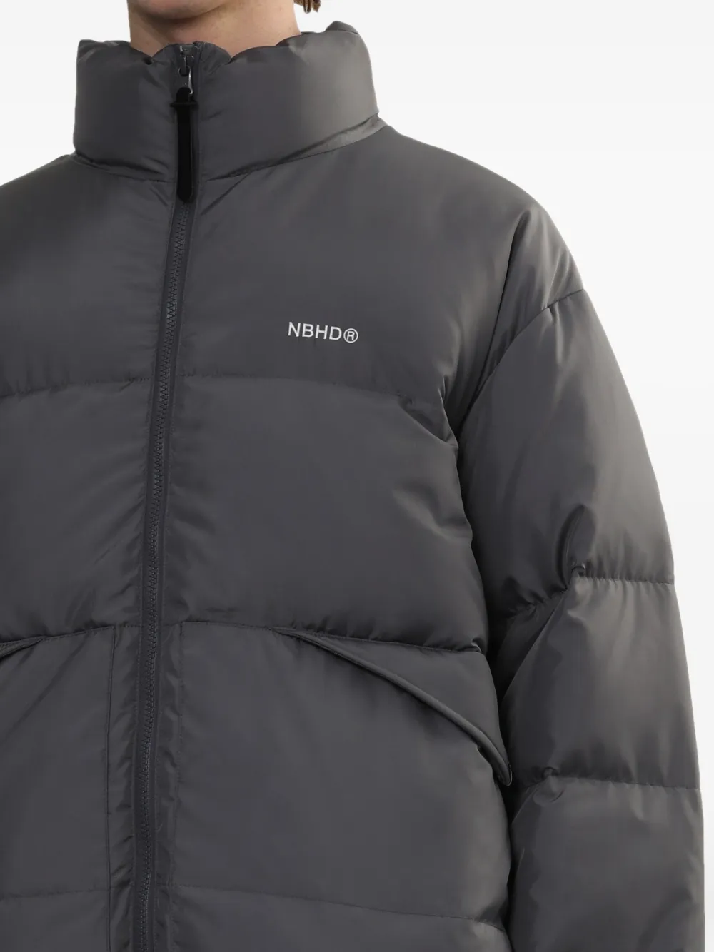 Neighborhood Quilted Padded Jacket In Gray