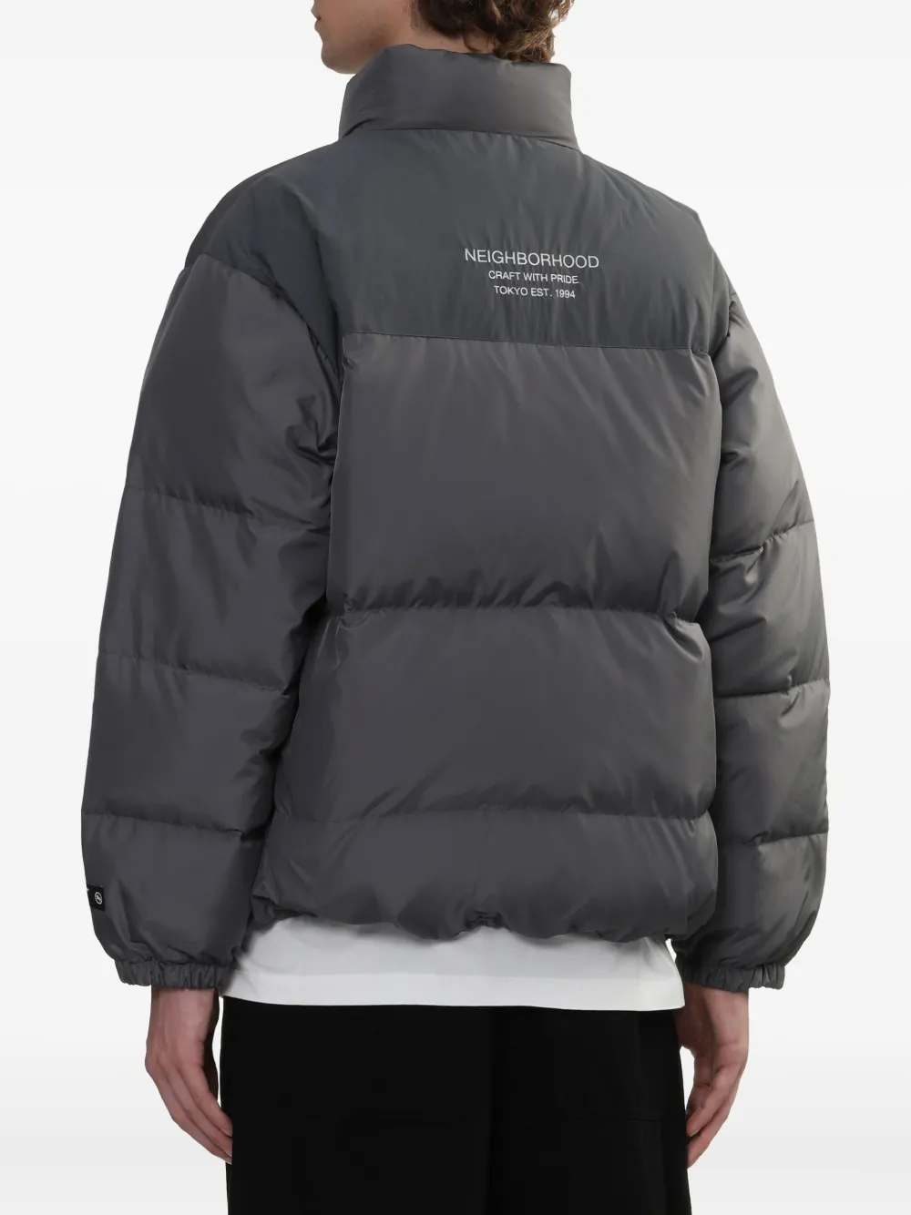 Neighborhood Quilted Padded Jacket In Gray