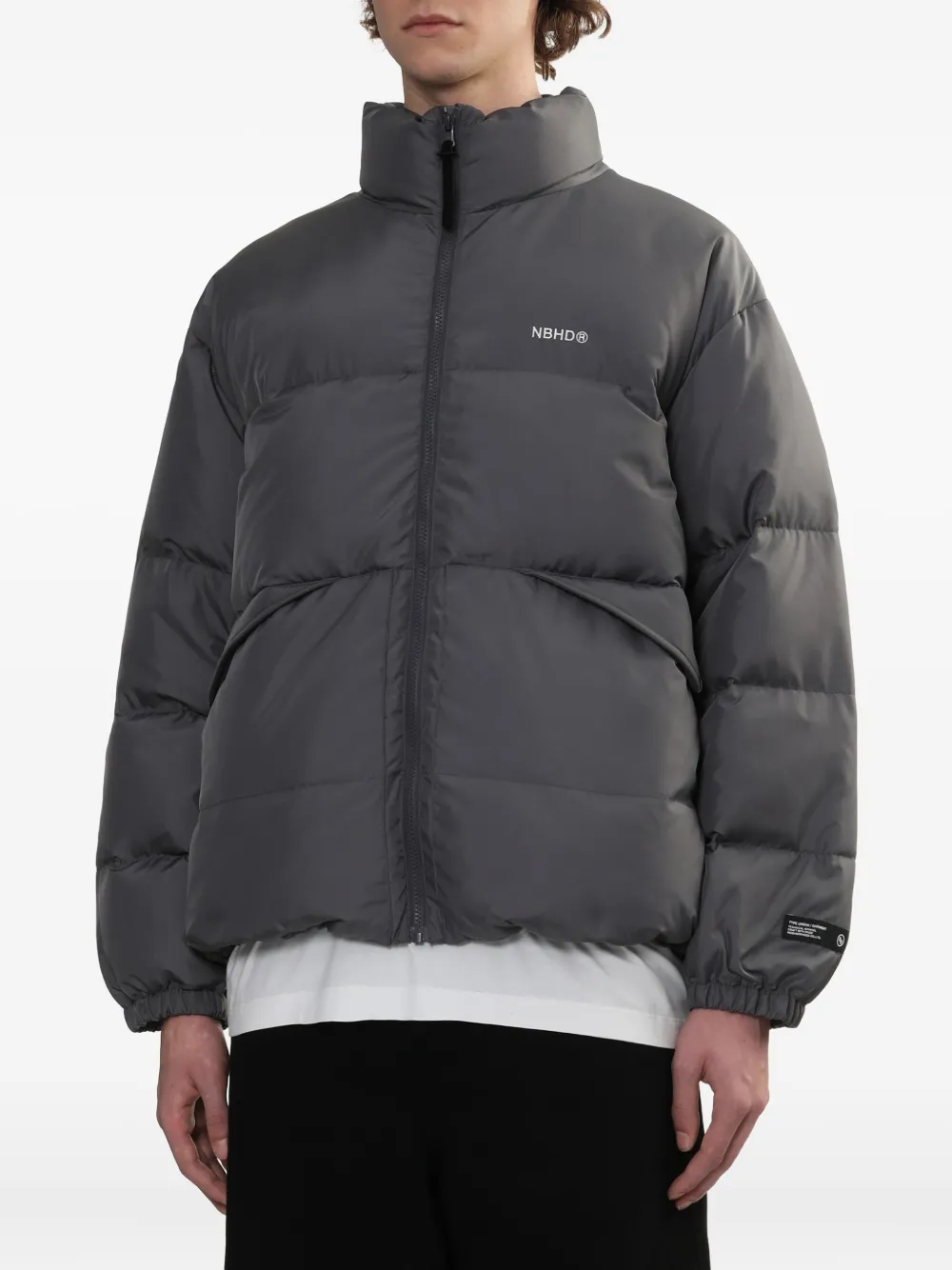 Neighborhood Quilted Padded Jacket In Gray