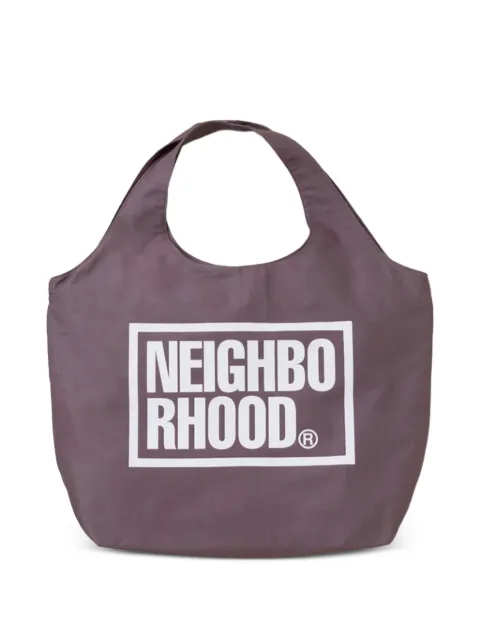 Neighborhood logo-print tote bag