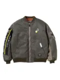 Neighborhood embroidered-patch bomber jacket - Green