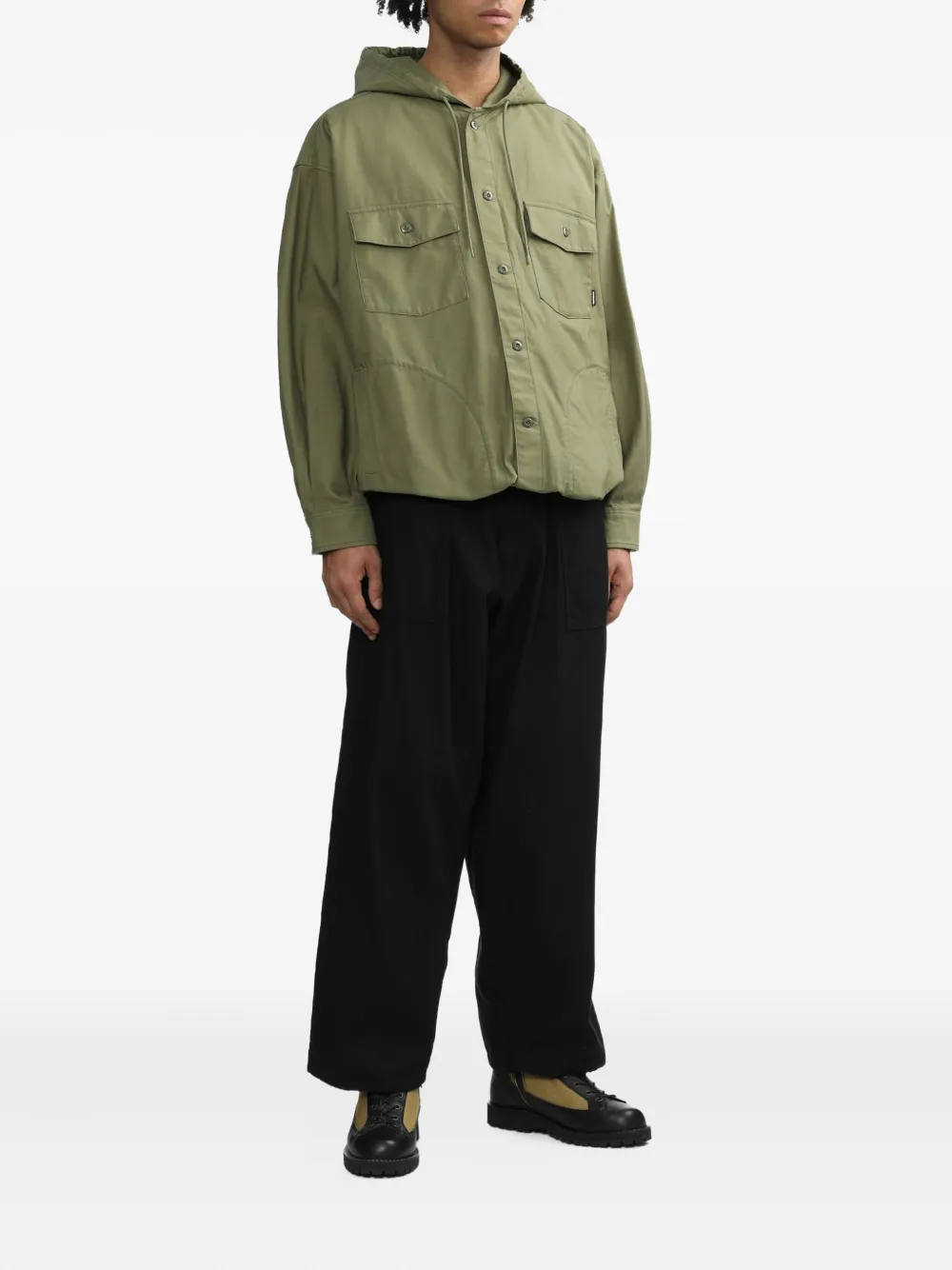 Neighborhood pleated side-pocket trousers - Zwart