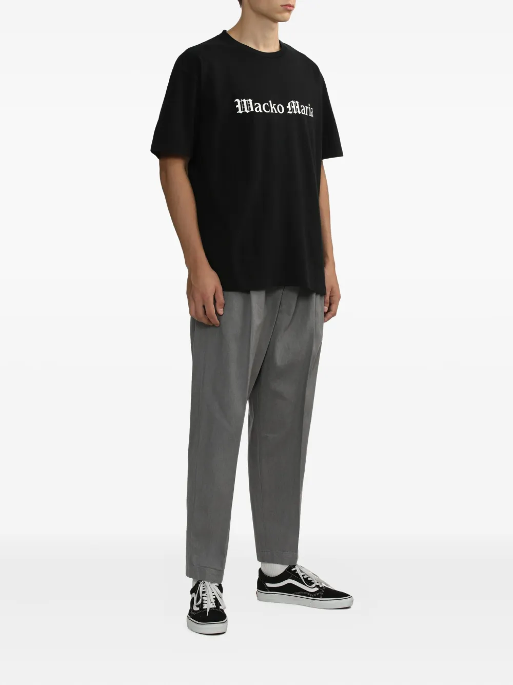 Neighborhood pleated-pocket cuffed trousers - Grijs