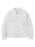 Neighborhood graphic-patch denim jacket - White