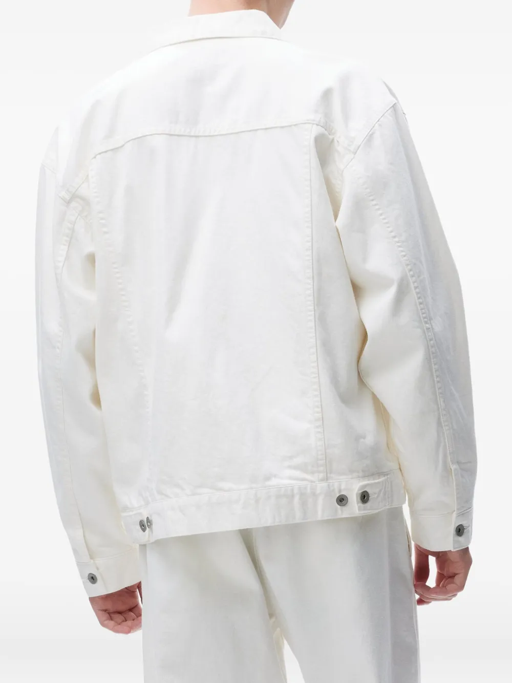 Neighborhood Denim jack met grafische patch Wit