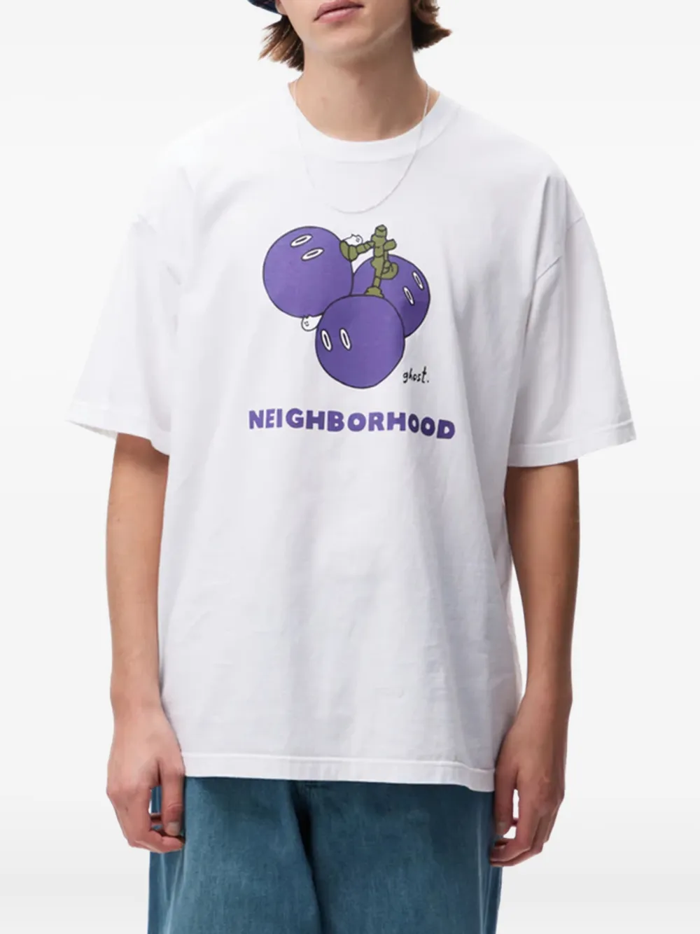 Neighborhood print t-shirt - Wit
