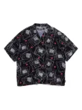 Neighborhood geometric-print shirt - Black