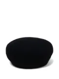 Neighborhood embroidered wool beret - Black